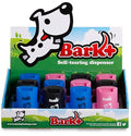 Bark+ self-tearing leash clip dispenser 12 pack counter display box in blue, black and pink