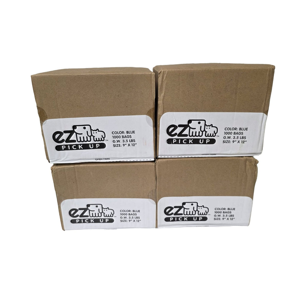EZ Pick Up dog waste bags bulk case of 4 value boxes, 4,000 count