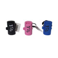 Bark+ leash clip dog waste bag dispenser 3 pack in black, blue and pink