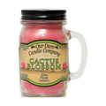 Our Own Candle Company Cactus Blossom 13 oz mason jar candle, pink soy wax in a glass handled jar with black lid, aloe, floral and lemon scent