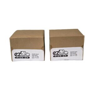 Two EZ Pick Up bulk dog waste bag value boxes side by side, 2,000 bags total