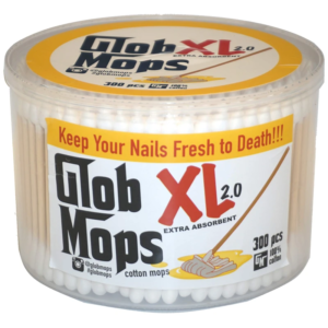 Tub of Glob Mops XL 2.0 dual-tip bamboo cotton swabs, 300 count