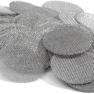 Pile of 5/8 inch stainless steel woven mesh filter screens